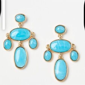 Gold and Blue Statement Earring Loft